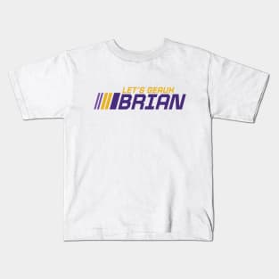 Let's Geaux Brian // Purple and Gold Tiger Football Kids T-Shirt